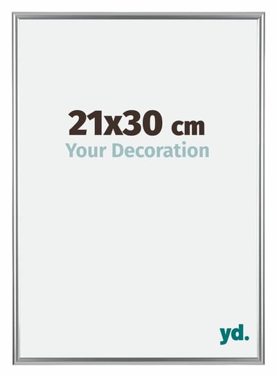 Your Decoration - Fotolijst 21x30 cm - Kunststof - Zilver - Bordeaux