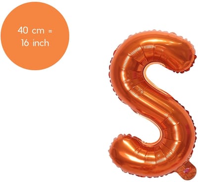Fienosa Folieballon Letter S Oranje 40 cm – Letterballon voor EK, WK & Feestdecoratie