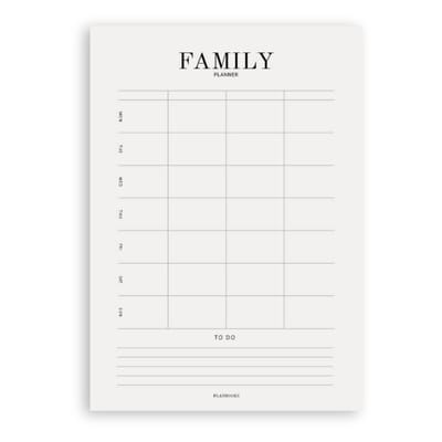 Planbooks - Family Planner - Familieplanner - Weekplanner - Gezinsplanner - Deskplanner - Notitieblok A4