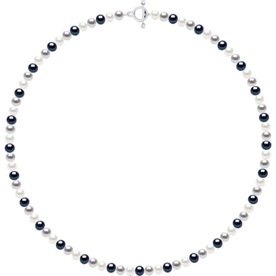 Ketting van Echte Geïrrigeerde Zoetwaterpêrls en Ronde 6-7 mm