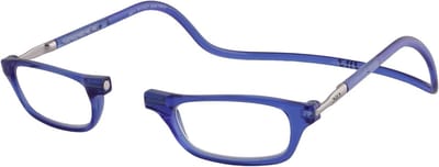 Leesbril met Magneet - Bril met Nekband - Snel Lezen - Magnetische Vooropening - 57-61 cm Nekband - Blauw