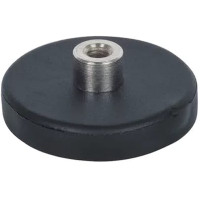 Fix-o-moll Bevestigingsmagneet - Rubber Bekleed Met Binnendraad - Neodymium - Diameter 31mm
