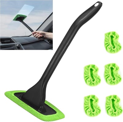 6-delige set voor het reinigen van de voorruit - Autoruitreinigingsstick, herbruikbare doek voor het reinigen van het auto-interieur - Autowasset - Vlekbestendig - Milieuvriendelijk