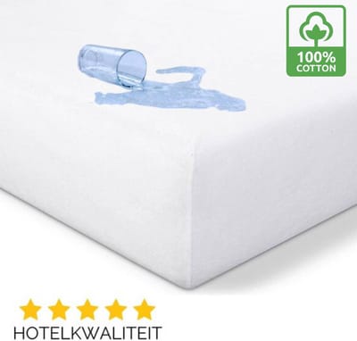 Droomtextiel Matrasbeschermer 80x200 cm - Waterdicht - Anti Bacterieel - Incontinentie Molton - Hoogwaardige Kwaliteit