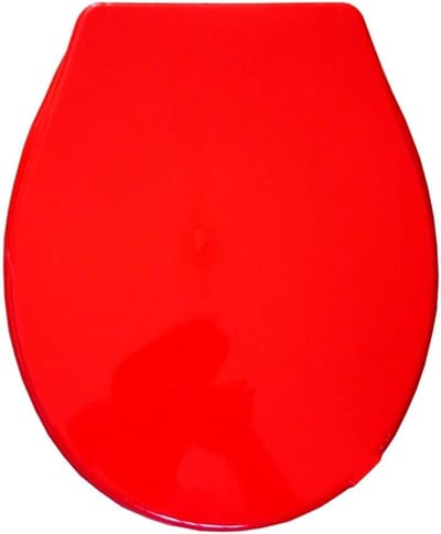 Toiletdeksel Cover - Toiletbril Set - Badkamer Vernieuwen - O-vormig Ontwerp - 36.5 x 43.5 cm - Rood