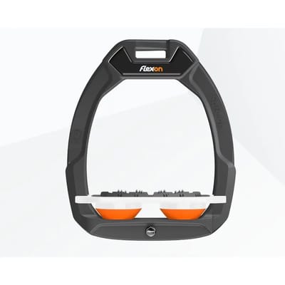 Veiligheidsstijgbeugels Plat Ultra Grip Antraciet/Wit/Oranje Flex-On Safe-On