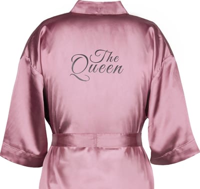 Kimono met tekst - The Queen - Badjas met tekst - M/L - 100% polyester
