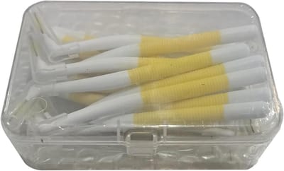 Interdentale borstels - Tandenstokers - Mondhygiëne - Kleurrijk L-vormig - 20 stuks - Geel