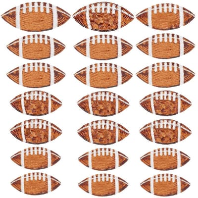 JHUBERS- Rugbypatches 24 Stuks - Pailletten - Sportapplicaties - Doe-het-zelf Naaien - Decoratieve Patches - Voor Jeans/Rugzak