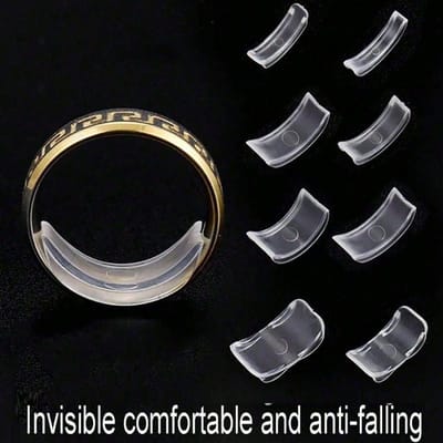 Transparante Ringmaat Aanpassing Verkleiner Onzichtbare Ringverkleiner Dames Vinger Onzichtbare Sticker Helder DIY Naaien Sieradengereedschap Versteller Set Transparent 8pcs gray