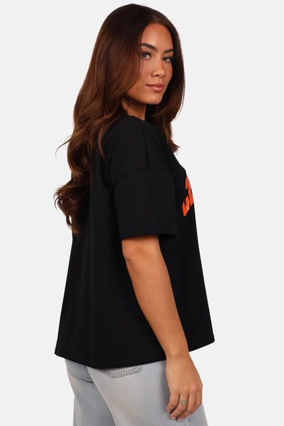 Getdrezzed Top - Maat: L - Oversized T shirt met opdruk crowned 88 zwart