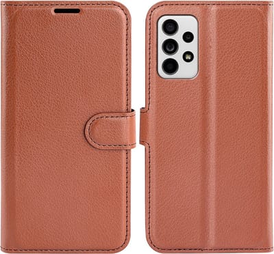 Coverup Hoesje - Geschikt voor Samsung Galaxy A33 Hoesje - Coverup Book Case - Bruin