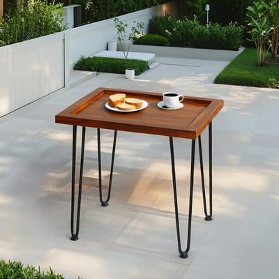 HAUSS SPOLE Salontafel – Natuurlijke Houtnerf En Stabiel Ontwerp – Massief Hout – Natuurlijk Hout – Voor Woonkamer Tuin En Terras