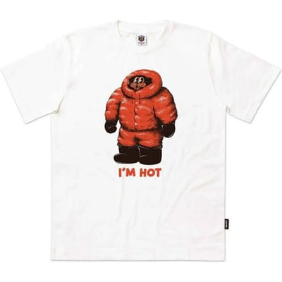 The Dudes T-shirt - I'm Hot - S tot L - voor Mannen - wit