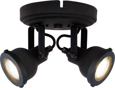 Chericoni Nero spot - 2 lichts - Ø8cm - GU10 - Zwart