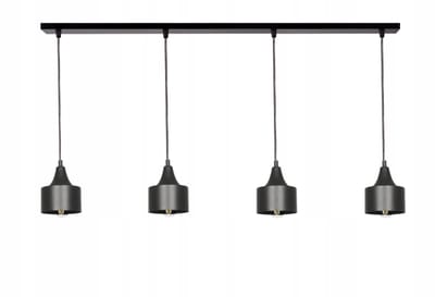 Moderne Zwarte Hanglamp Tornado - 4x E27, 60cm Breed