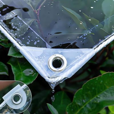 Transparante Zeil - Waterdicht Zeil PVC - Tuinmeubelen Beschermen - Versterkte Oogjes - 2m x 4m - Transparant
