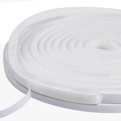 Porteedrager voor raam - 5 m (L) x 9 mm (b) x 15 mm (d) - Zelfklevende afdichtingsband voor schuif-/buitendeur - Wit