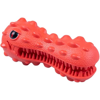 duvoplus playtime kauwspeeltje Griplay dinohoofd voor honden 16x7x7cm rood