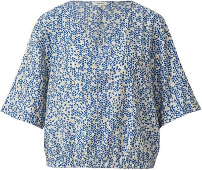 Gestructureerde Blouse met V-hals en Plooien Dames s.Oliver
