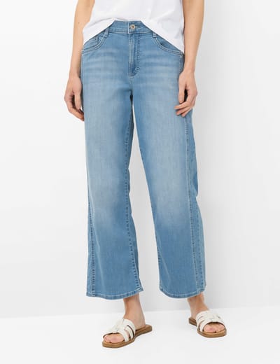 Brax Dames Culotte  Style MAINE S USED LIGHT BLUE, denim lichtblauw, maat 32