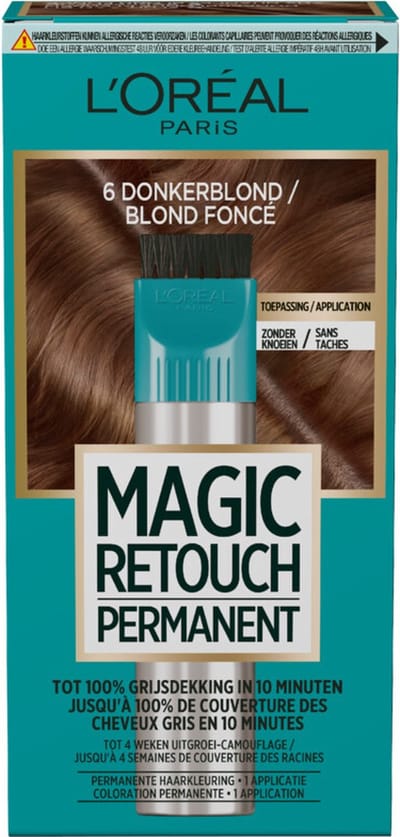 L'Oréal Magic Retouch Permanent 6 Donkerblond - 3 x 95 gr - Voordeelverpakking