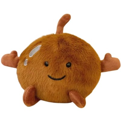 Coton PP Poire Givrée du Nord-Est Peluches Peluche Marron Noir Fruit Poire Poupée Peluche 13cm Peluches Légumes Remplis Doux brown