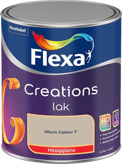 Flexa - Creations Lak Hoogglans - Warm Colour 7 - Mengverf - 750 Ml