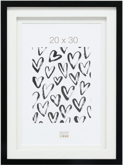 Deknudt Frames fotolijst S65KK2 P1 - zwart met passe-partout - 20x30