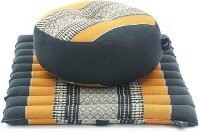 Meditatie Kussenset – Klein Zafu en Oprolbaar Zabuton Matje met Eco-Vriendelijke Kapok