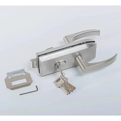 Werk Glazen Deurslot Badkamer Stalen Handvat Deurslot Slaapkamer Balkon Glazen Deur Slotenset Huisbeveiliging Hardware