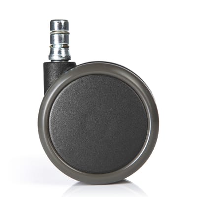 5x ROLO No-Noise 11mm/65mm Harde bodem - Bureaustoelwielen Zwart