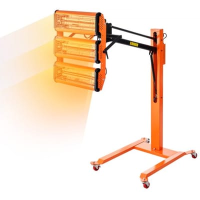 VEVOR infrarood uithardingslamp, 3300 W, tijdinstelling van 1-60 min., automatische uithardingslamp met automatische verwarming en beugel, bakoppervlak van 8,61 m², spuitcabineverwarming, verfdroger