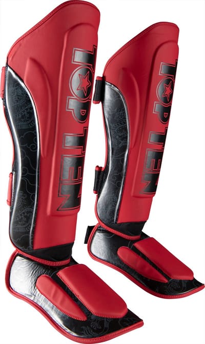 scheenbeschermers Guard Dragon rood zwart maat S