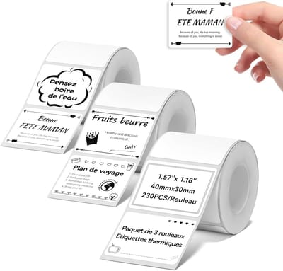 Etiketrollen voor B1 B21 B3S printer - 40 x 30 mm - 230 stuks/rol - Wit