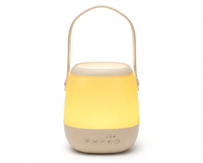 Sercano White Noise Machine voor Baby en Kind – Nachtlampje met 12 Geluiden – 7 Kleuren en 5 Dimstanden – Afstandsbediening – Timer – 1800mAh
