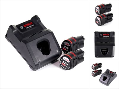 Bosch GAL 12V-40 Professional snellader voor 12V-accu's ( 1600A019R3 ) + 2x 3,0 Ah accu ( 1600A00X79 )