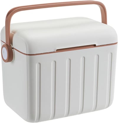 Koelbox - Opbergbak - Buitenactiviteiten - Lekvrij deksel - 6 Liter - Wit