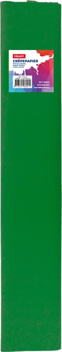 CREAKIT. Crêpepapier – 50 x 250 cm – Knutselen voor Kinderen en Volwassenen – Knutselpapier – Gekleurd Tekenpapier – Vloeipapier – Crepe Papier – Donkergroen