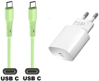 25W super snellader + 1,0m USB C naar C kabel. Universele PD lader. Oplader adapter past op JBL Quantum Wireless 350 / 360 / 360P / 360X / 610 / 810 / 910 / 910P / 910X / ONE / 400 / 600 / 800 / TWS