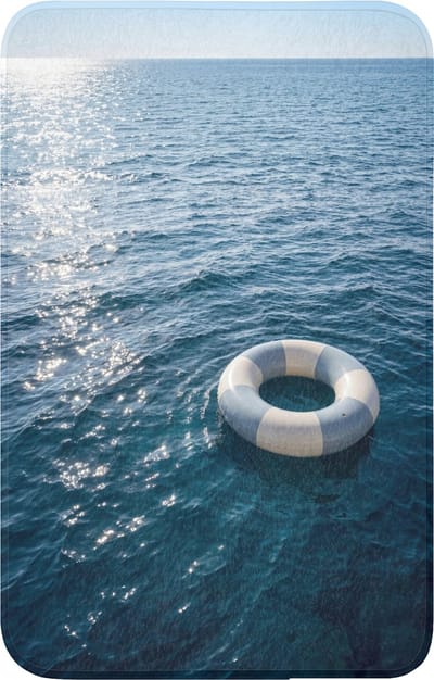 WC mat 50x80 cm - Antislip - Oceaan - Zwemband - Horizon - Toiletmat - Vloermat - Douchemat - Toilet tapijt - Toiletmatten