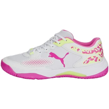 PUMA Solarcourt RCT Unisex Sportschoenen - Wit/Roze/Geel - Maat 37