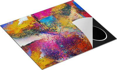 Chefcare Inductie Beschermer Abstracte Kunst - Verschillende Kleuren in Acryl - 60x50 cm - Afdekplaat Inductie - Kookplaat Beschermer - Inductie Mat
