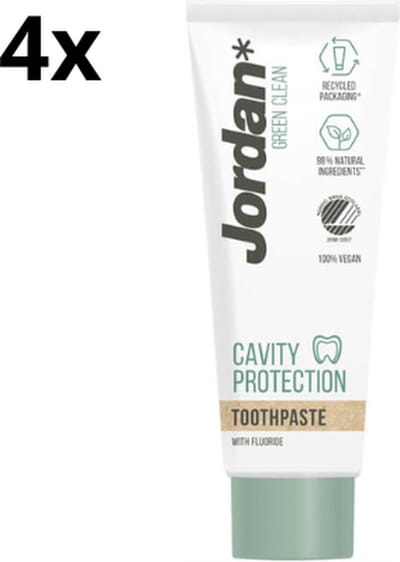 Jordan Tandpasta Green Clean Cavity Protection - 4 x 75 ml - Voordeelverpakking