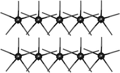 10 stuks zijborstels geschikt voor Roborock S5 Max S50 S6 Pure S6 MaxV stofzuiger (zwart)