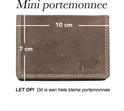 Dames Portemonnee - Mini - Lichtbruin Leer - Klein Model - Rits En Harmonica Model - Cognac