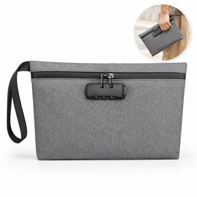 Covert Collection - Tasorganizer met Combinatieslot | Geurwerende Opbergtas | Afsluitbare Pouch | Waterafstotend | 5-Laags Bescherming | Reisorganizer | Clutch Bag met Slot | Veilige Opbergtas