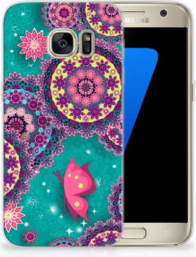 Samsung Galaxy S7 Hoesje maken Cirkels en Vlinders