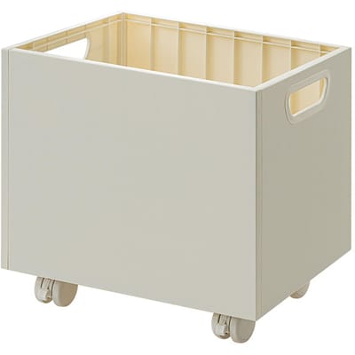 Boîte de rangement pour livres avec deux poignées latérales, empilable, capacité de charge de 50 kg, multifonctionnelle, pour classeurs gray
