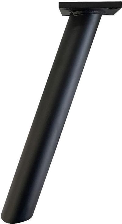FLE - Stalen schuine meubelpoot zwart rond ø 3 cm en hoogte 22 cm